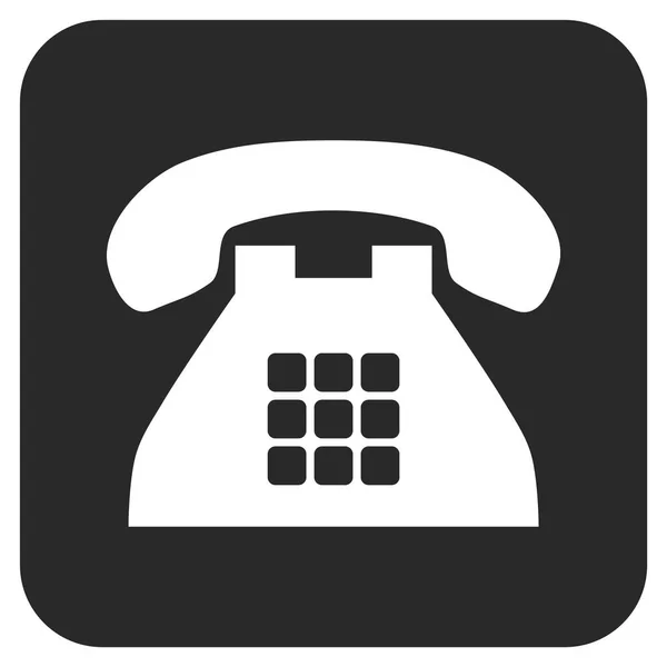 Ton Telefon flache quadratische Vektorsymbol — Stockvektor