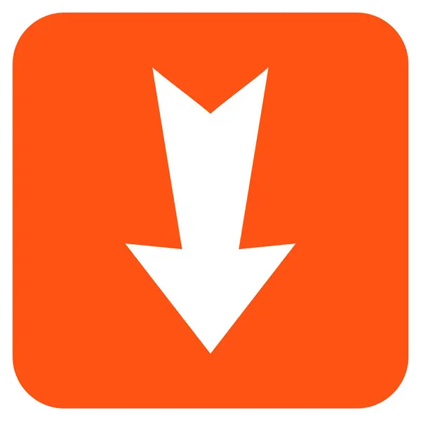 Arrow Down Flat Square Vector Icon — стоковый вектор