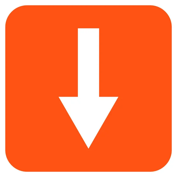 Arrow Down Flat Square Vector Icon — стоковый вектор