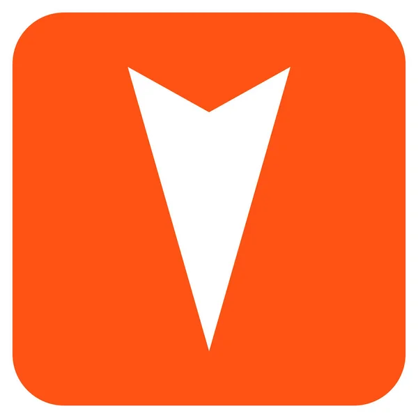 Icona vettoriale quadrata piatta con punta a freccia — Vettoriale Stock
