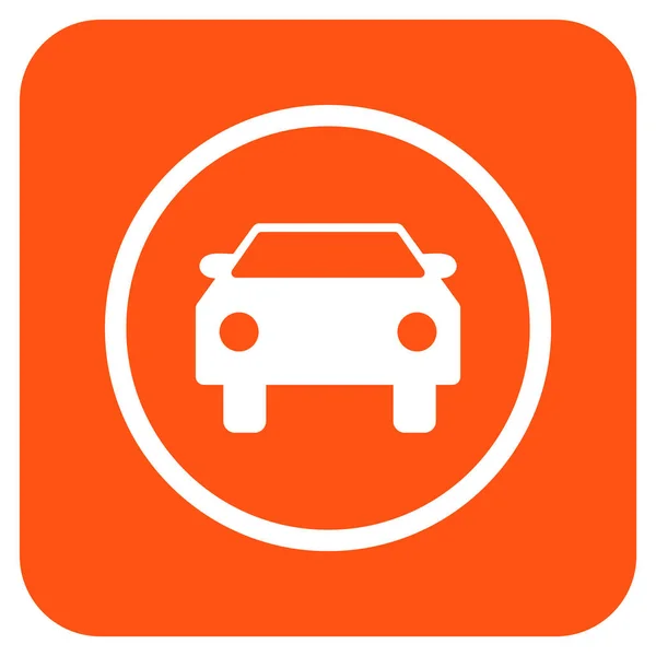 Icono de vector cuadrado plano de coche — Vector de stock