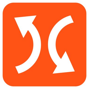 Exchange oklar düz kare vektör simgesi
