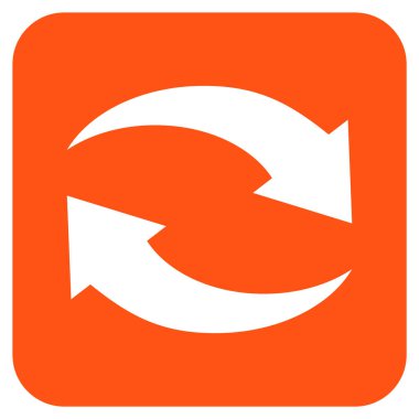 Exchange oklar düz kare vektör simgesi