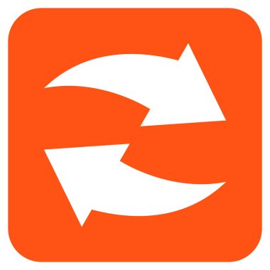 Exchange oklar düz kare vektör simgesi