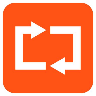 Exchange oklar düz kare vektör simgesi