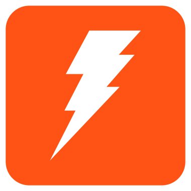 Düz kare vektör simge yürütmek