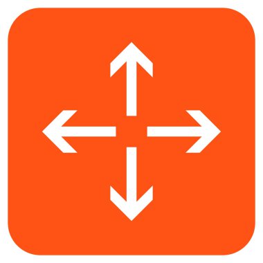 Oklar düz kare vektör simgesini genişletin