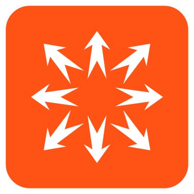 Oklar düz kare vektör simgesini genişletin