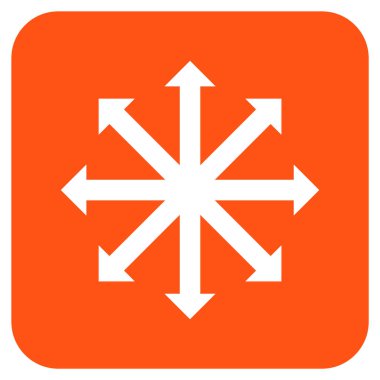 Oklar düz kare vektör simgesini genişletin