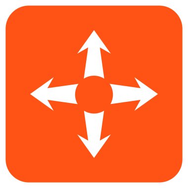 Oklar düz kare vektör simgesini genişletin