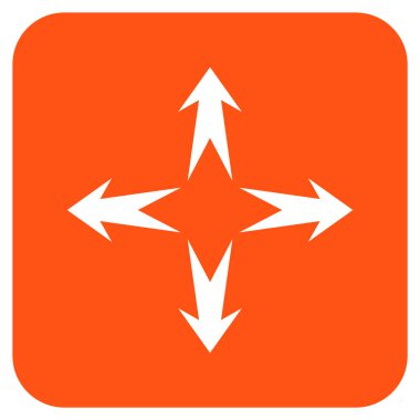 Oklar düz kare vektör simgesini genişletin