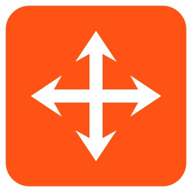 Oklar düz kare vektör simgesini genişletin