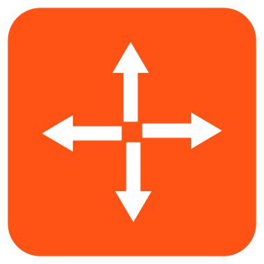 Oklar düz kare vektör simgesini genişletin