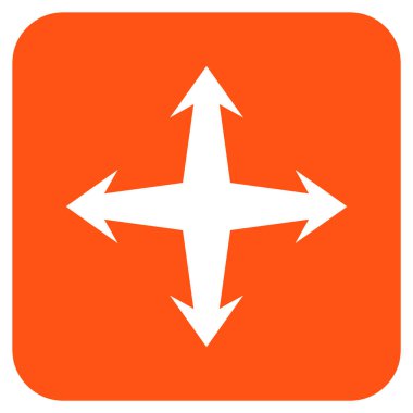 Düz kare vektör simgesini genişletin