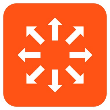 Oklar düz kare vektör simge patlayabilir