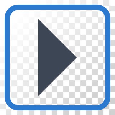 Ok ucu doğru vektör simgesi bir çerçeve içinde