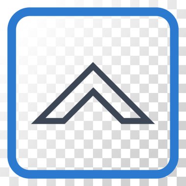 Vektör simgesi bir çerçeve içinde yukarı ok ucu