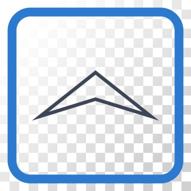 Vektör simgesi bir çerçeve içinde yukarı ok ucu