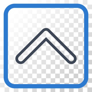 Vektör simgesi bir çerçeve içinde yukarı ok ucu