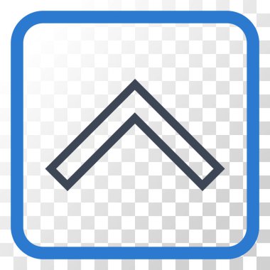 Vektör simgesi bir çerçeve içinde yukarı ok ucu