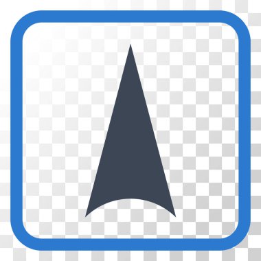 Vektör simgesi bir çerçeve içinde yukarı ok ucu