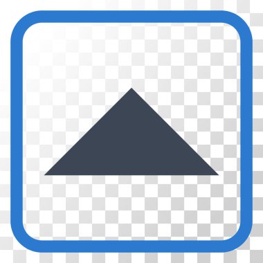 Vektör simgesi bir çerçeve içinde yukarı ok ucu