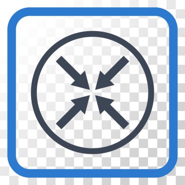 Merkezi oklar bir çerçeve içinde simge vektör