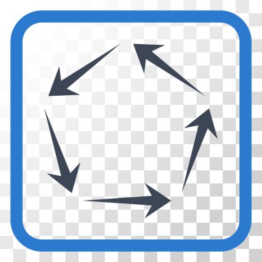 Dolaşım vektör simgesi bir çerçeve içinde