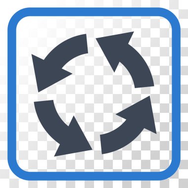 Dolaşım vektör simgesi bir çerçeve içinde