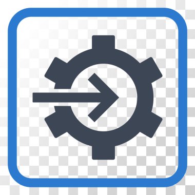 COG Tümleştirme vektör simgesi bir çerçeve içinde