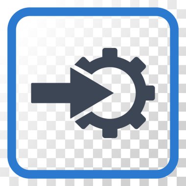 COG Tümleştirme vektör simgesi bir çerçeve içinde