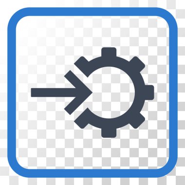 COG Tümleştirme vektör simgesi bir çerçeve içinde