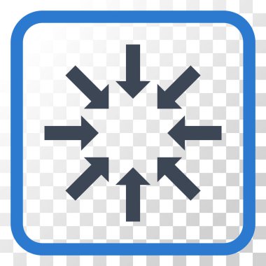 Daraltma okları vektör simgesi bir çerçeve içinde