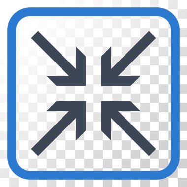 Oklar vektör simgesi bir çerçeve içinde collide