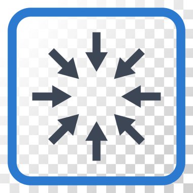 Kompakt oklar bir çerçeve içinde simge vektör