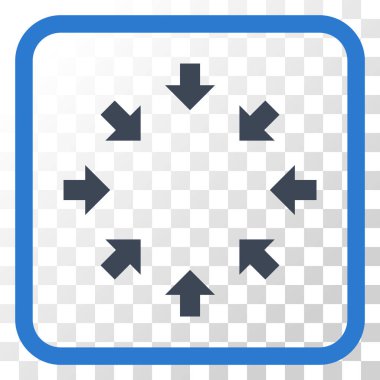 Kompakt oklar bir çerçeve içinde simge vektör