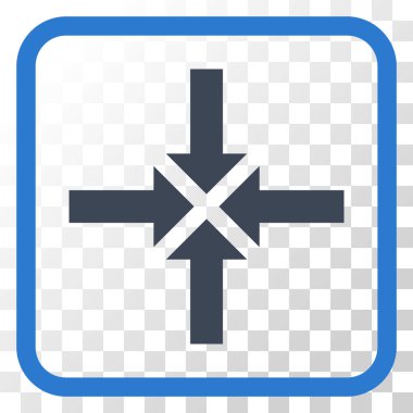 Oklar vektör simgesi bir çerçeve içinde sıkıştırmak