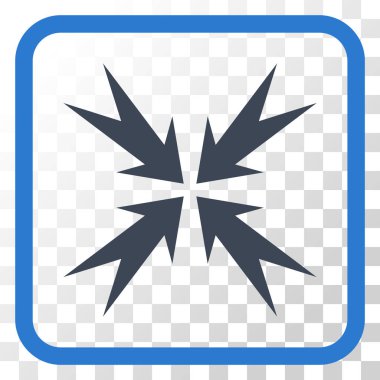 Sıkıştırma ok bir çerçeve içinde simge vektör