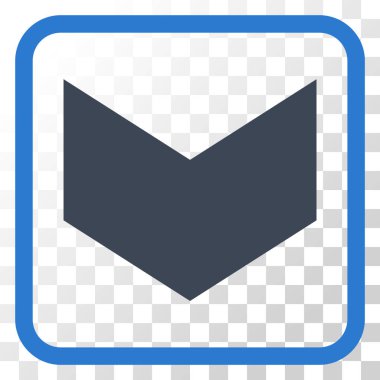 Vektör simgesi bir çerçeve içinde aşağı yön