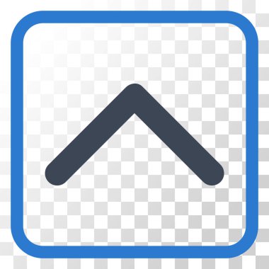 Yön yukarı vektör simgesi bir çerçeve içinde