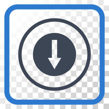 Bir çerçeve içinde yönlü ok vektör simgesi