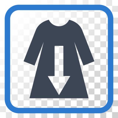 Download kadın elbise vektör simge bir çerçeve içinde
