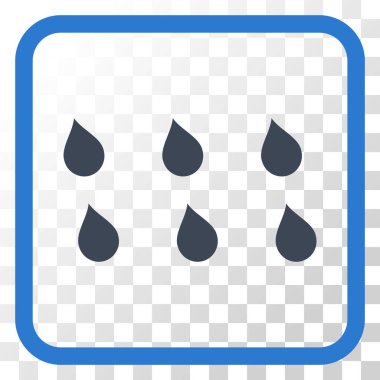 Damla vektör simgesi bir çerçeve içinde
