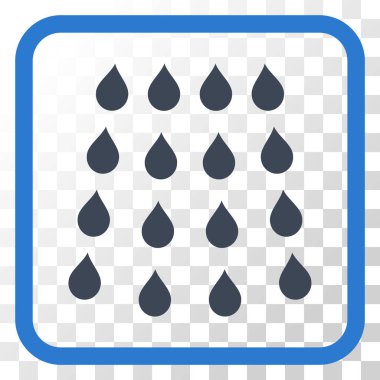 Damla vektör simgesi bir çerçeve içinde