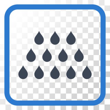 Damla vektör simgesi bir çerçeve içinde