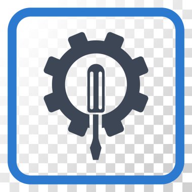 Bir çerçevedeki mühendislik vektör simgesi