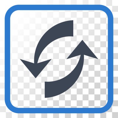 Exchange oklar bir çerçeve içinde simge vektör