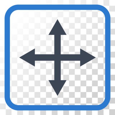 Genişletin okları vektör simgesi bir çerçeve içinde