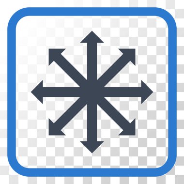 Genişletin okları vektör simgesi bir çerçeve içinde