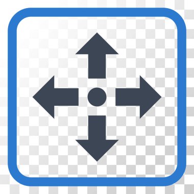 Genişletin okları vektör simgesi bir çerçeve içinde